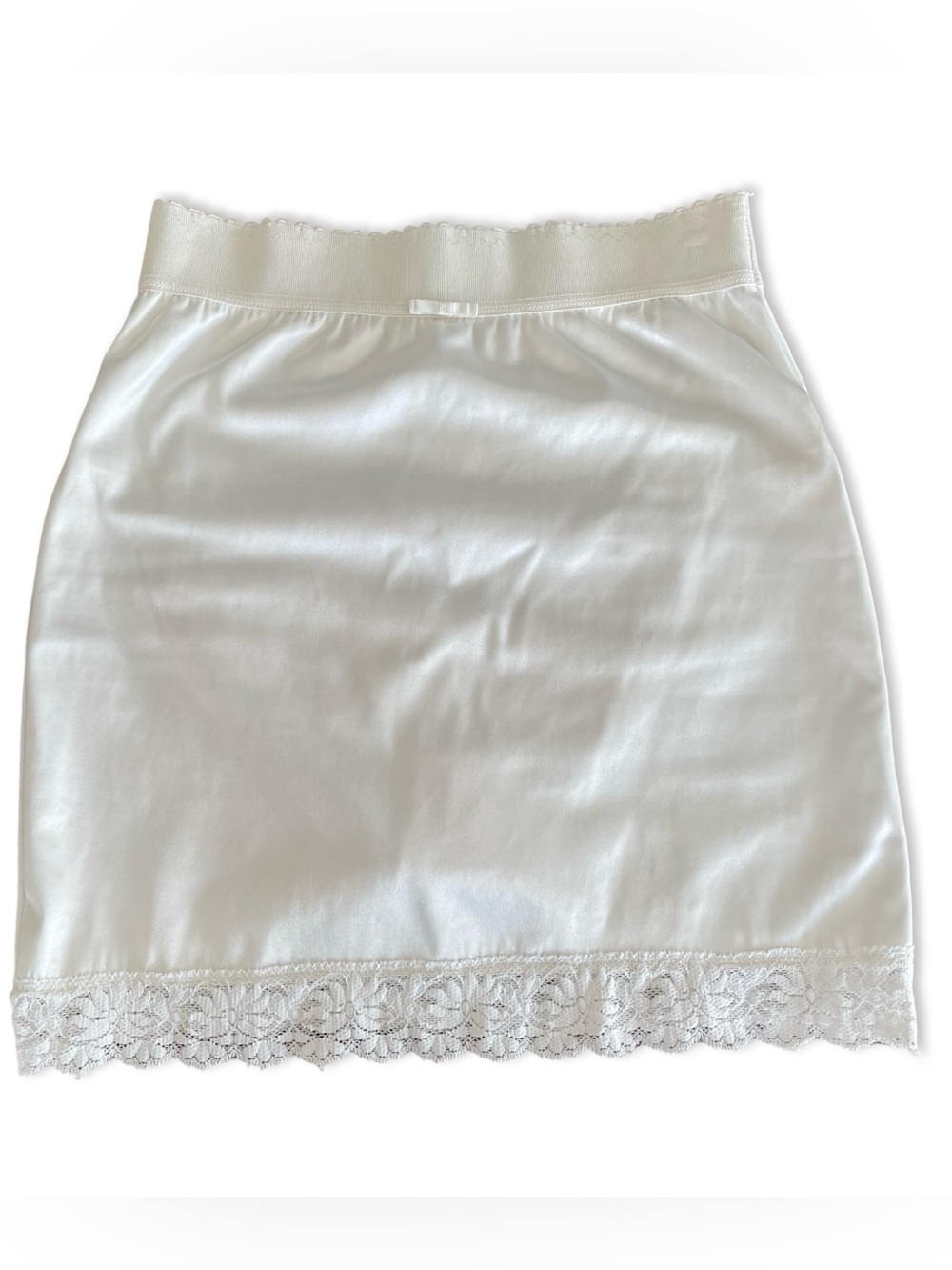 White Half Slip with Lace Trim vintage medium